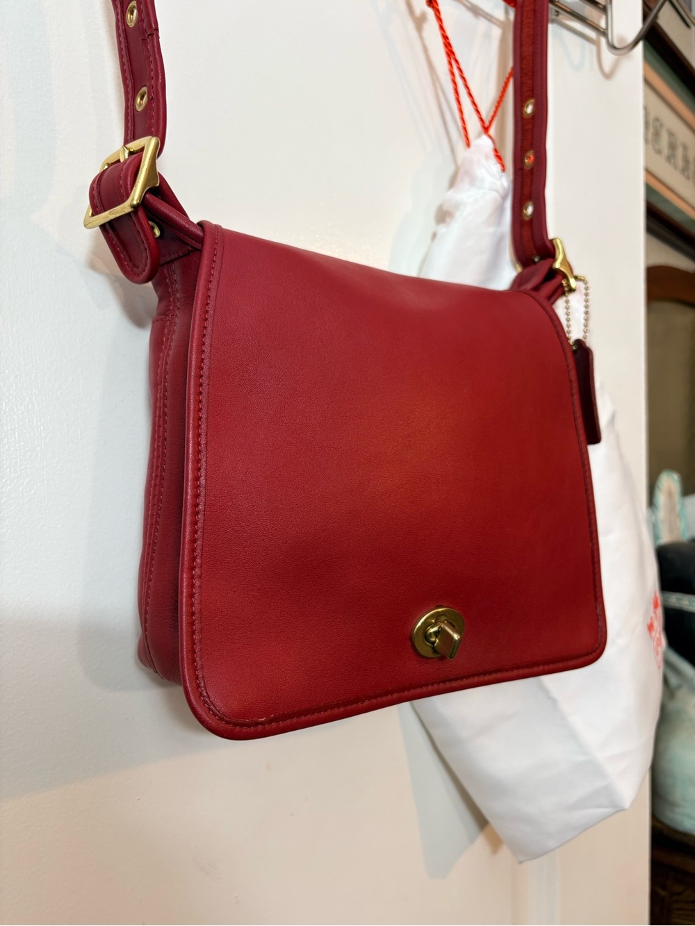 Vintage Coach Red Legacy Companion Flap #9715 crossbody or shoulder bag
